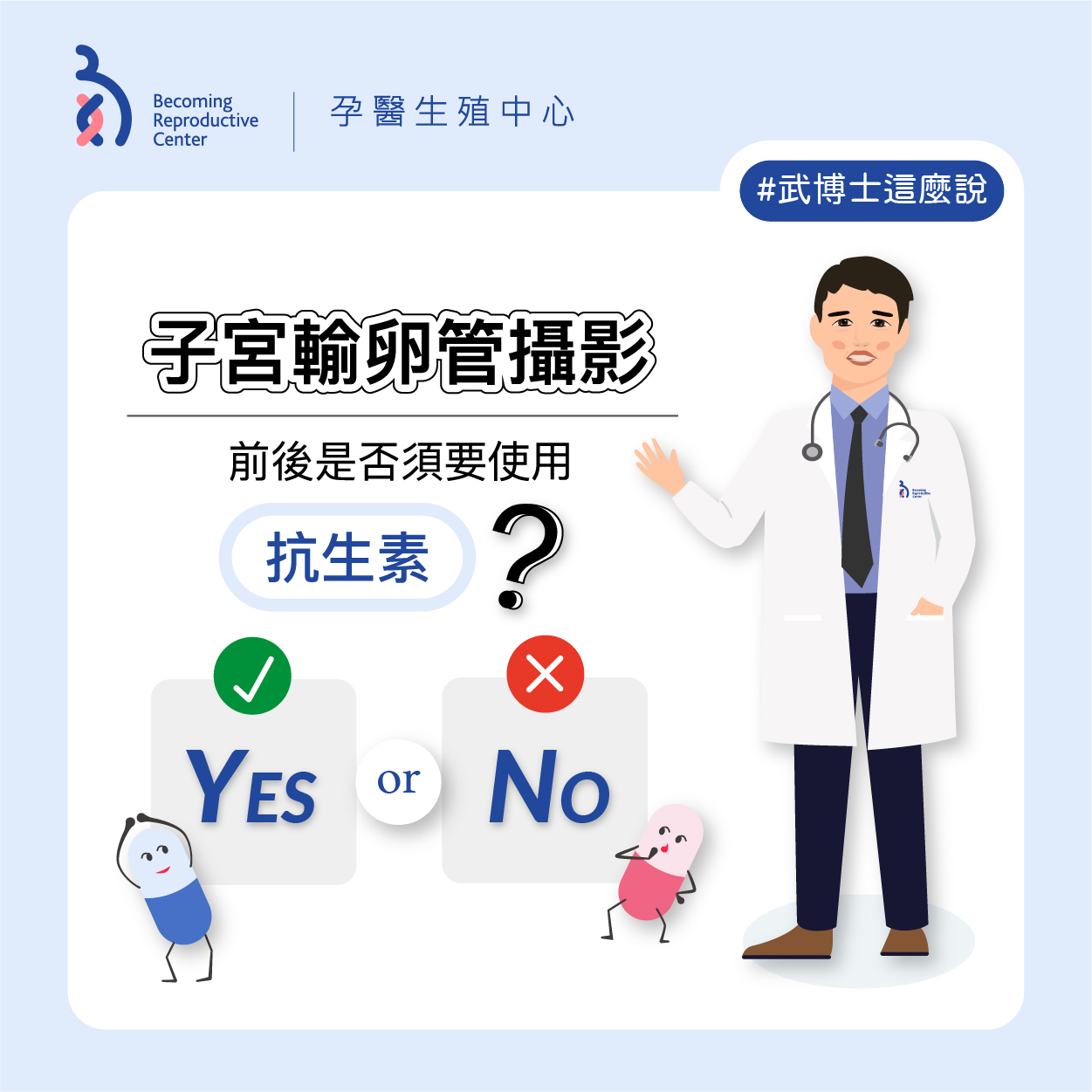 子宮輸卵管攝影前後是否須使用抗生素呢?